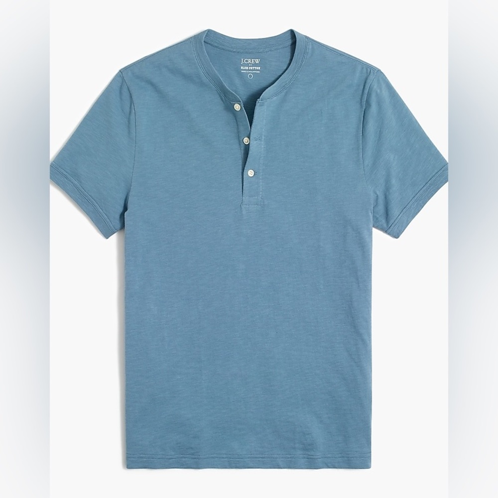 J. Crew Men's short sleeve henley in slub cotton Slate 3 shirt set